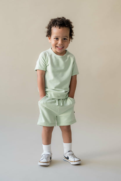 Kyte Baby Short Sleeve Jogger Set in Basil
