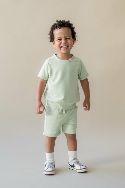 Kyte Baby Short Sleeve Jogger Set in Basil