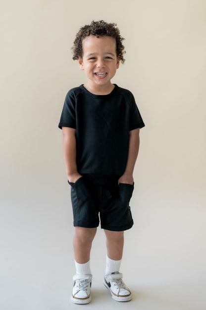 Kyte Baby Short Sleeve Jogger Set in Midnight