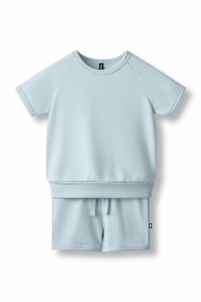 Kyte Baby Short Sleeve Jogger Set in Fog