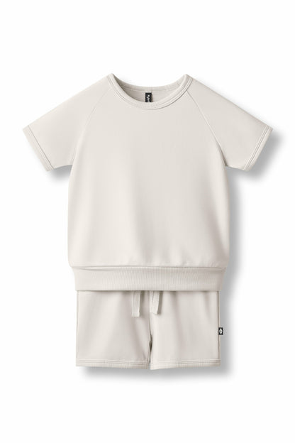 Kyte Baby Short Sleeve Jogger Set in Oat