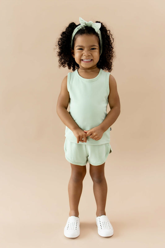 Kyte Baby Tank Jogger Set in Basil