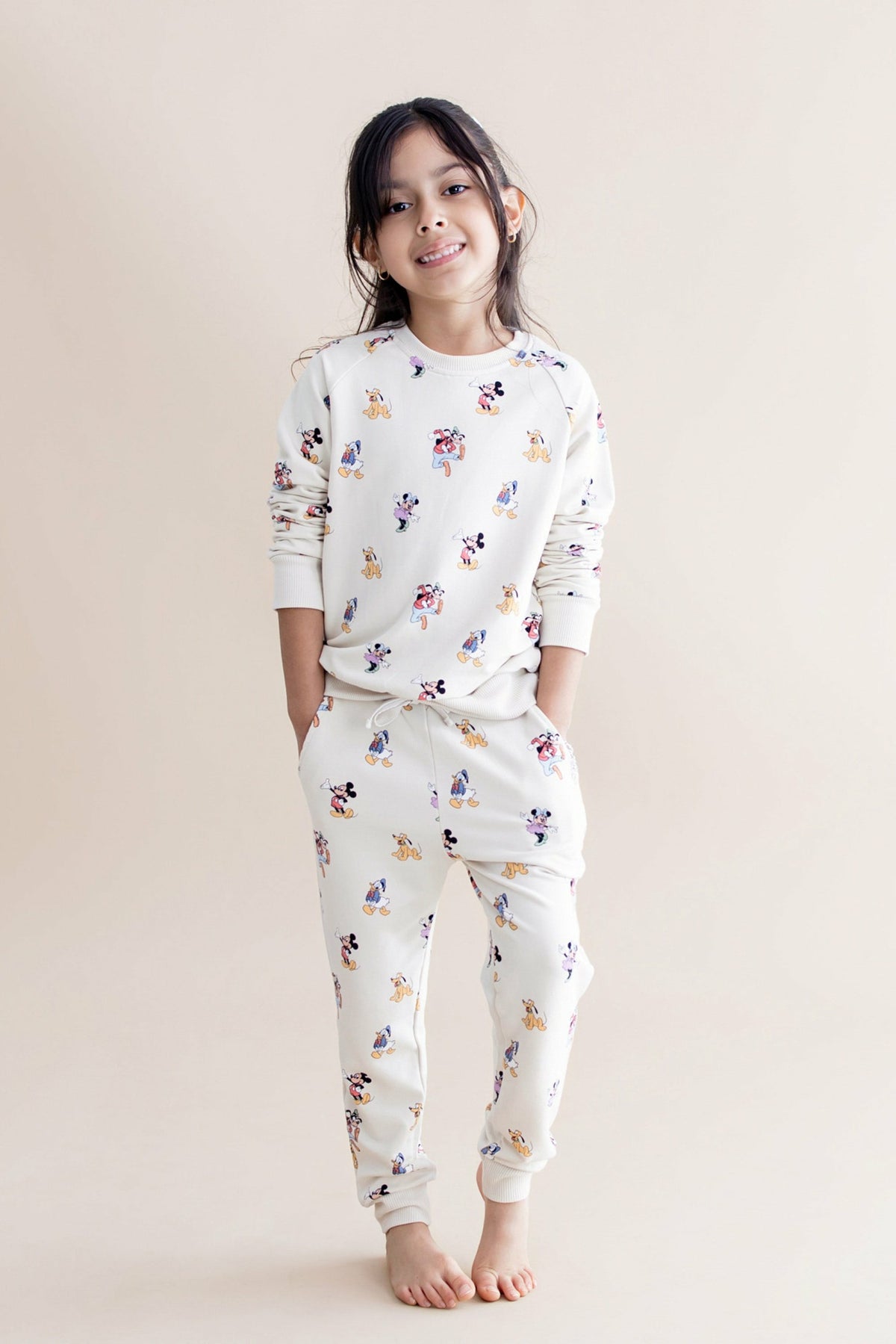 Kyte Baby Long Sleeve Jogger Set in Mickey Mouse and Friends
