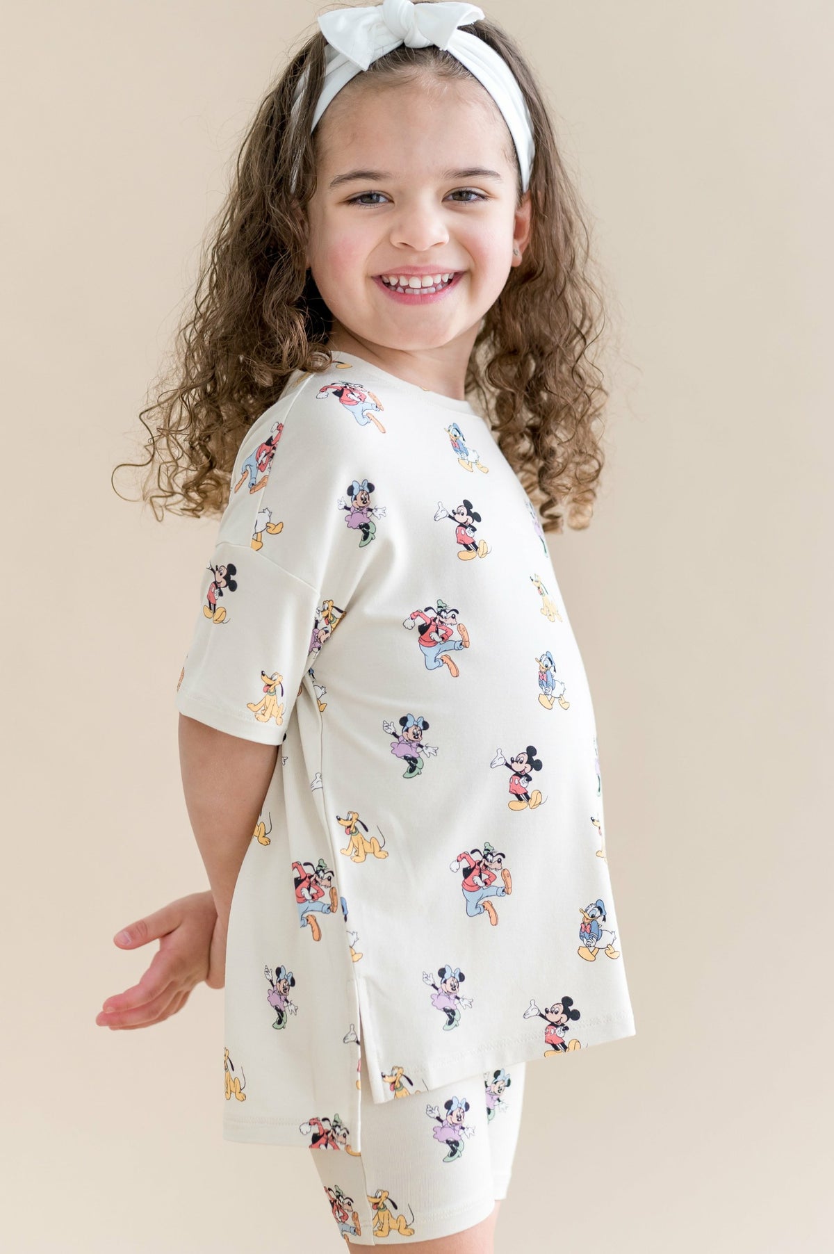 Kyte Baby Toddler Biker Short Set in Mickey Mouse and Friends