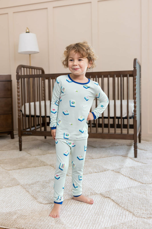 Kyte Baby Long Sleeve Pajamas in Dew Mahjong