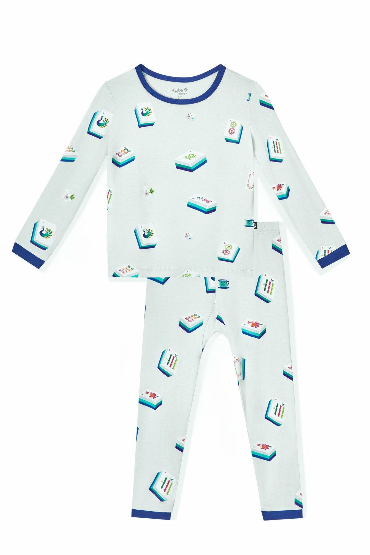 Kyte Baby Long Sleeve Pajamas in Dew Mahjong
