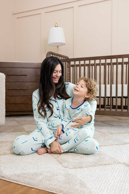 Kyte Baby Long Sleeve Pajamas in Dew Mahjong
