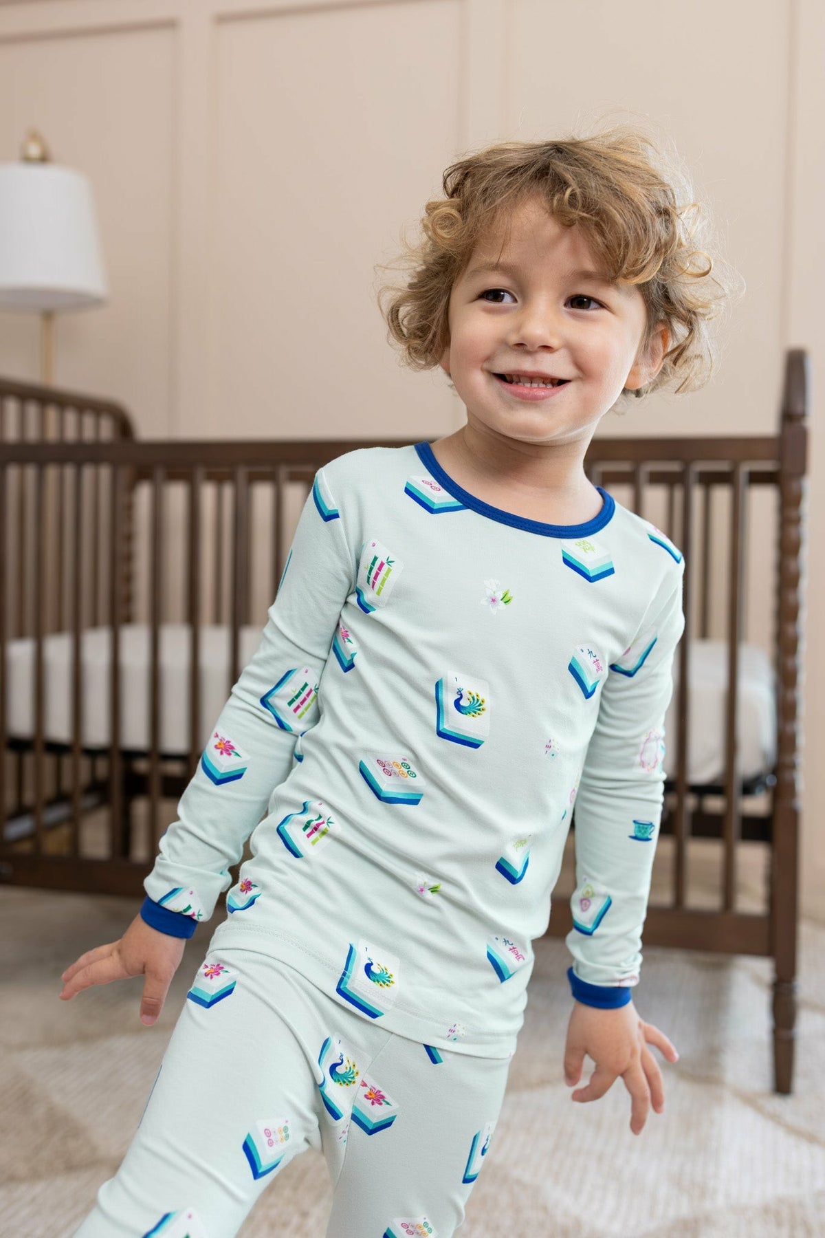 Kyte Baby Long Sleeve Pajamas in Dew Mahjong