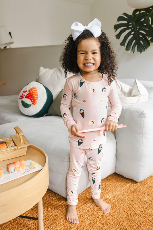 Kyte Baby Long Sleeve Pajamas in Blush Sushi