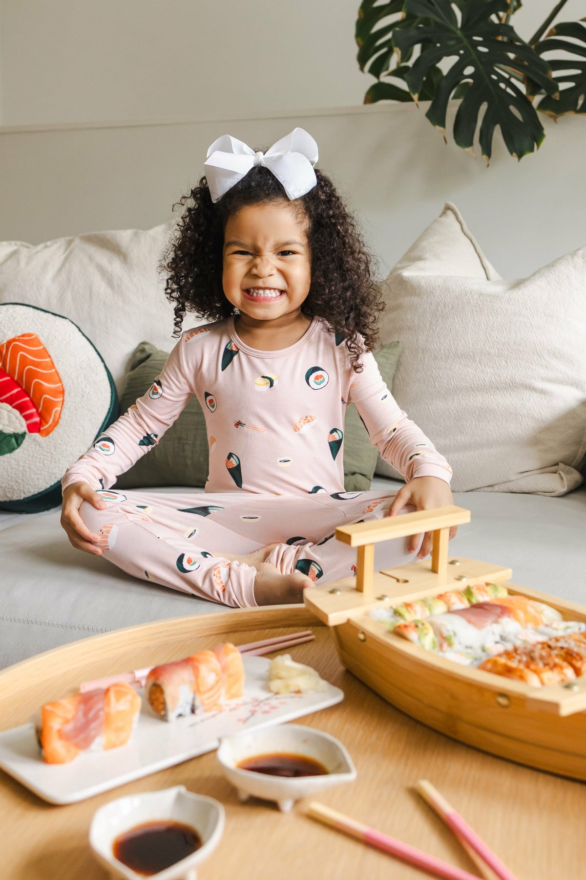 Kyte Baby Long Sleeve Pajamas in Blush Sushi