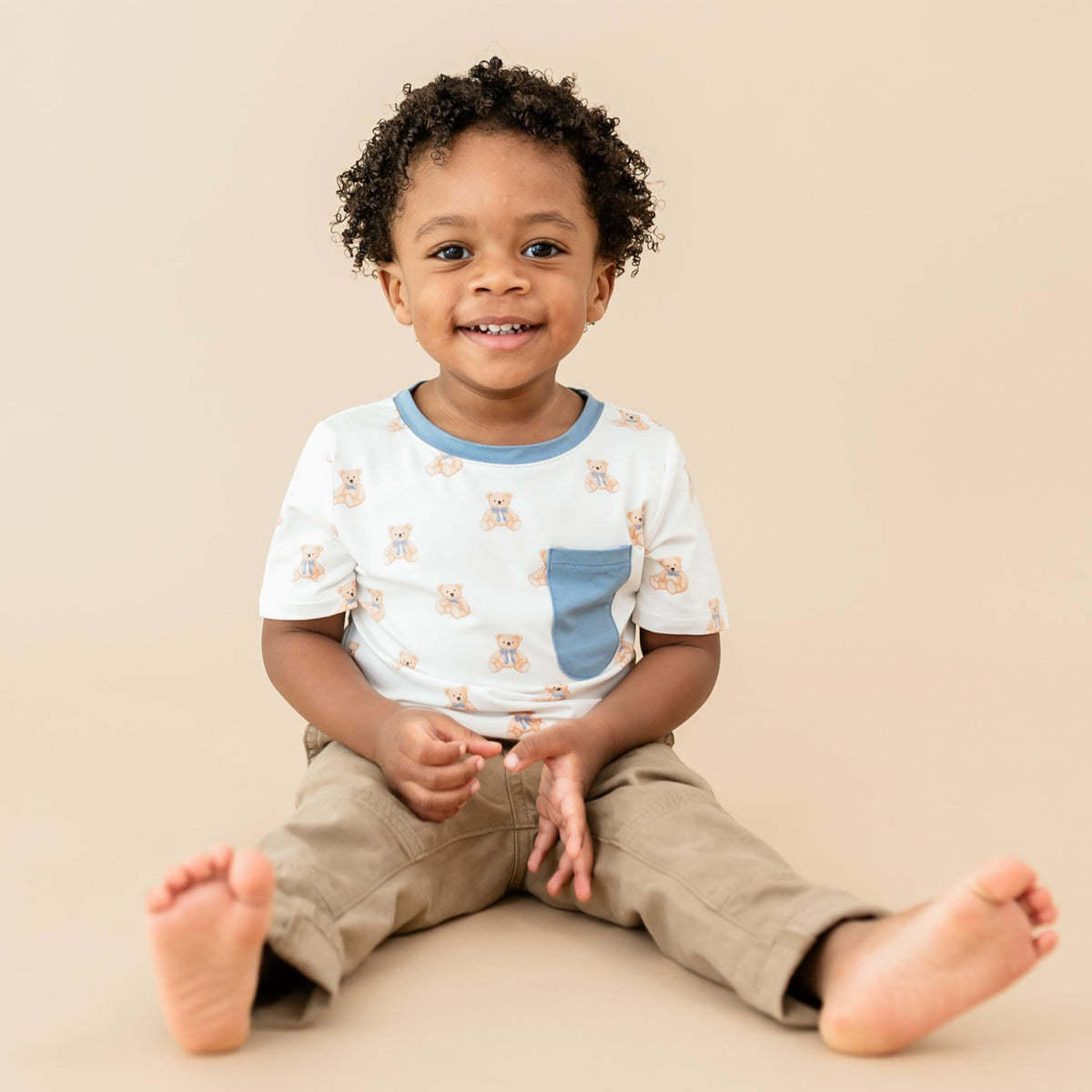 Kyte Baby Toddler Crew Neck Tee in Teddy Bear