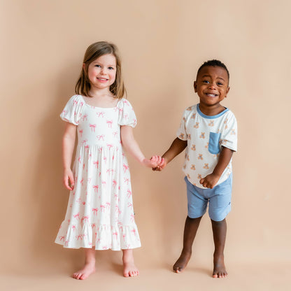 Kyte Baby Toddler Crew Neck Tee in Teddy Bear