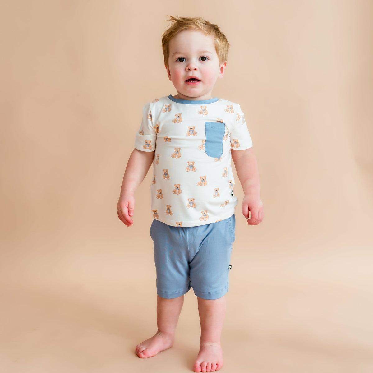 Kyte Baby Toddler Crew Neck Tee in Teddy Bear