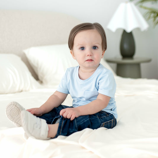 Kyte Baby Toddler Crew Neck Tee in Breeze