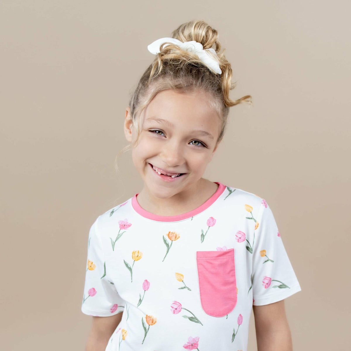 Kyte Baby Toddler Crew Neck Tee in Tulip