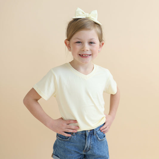 Kyte Baby Toddler V-Neck Tee in Chamomile