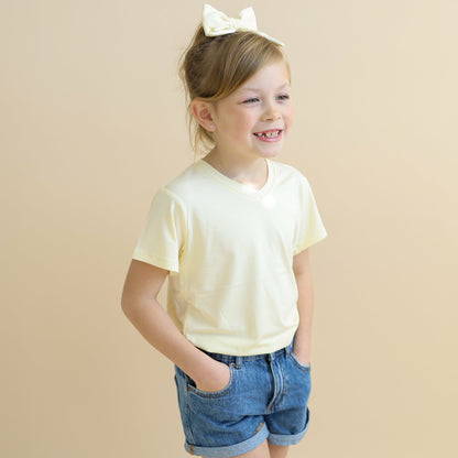 Kyte Baby Toddler V-Neck Tee in Chamomile