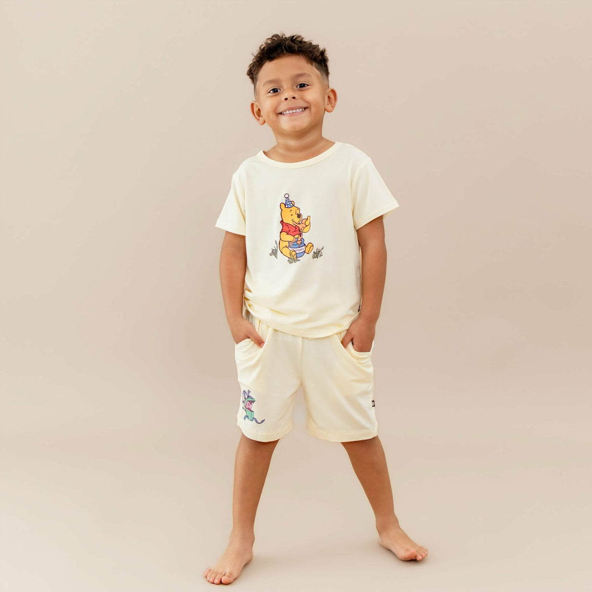 Kyte Baby Toddler Basic Tee in Winnie the Pooh on Chamomile
