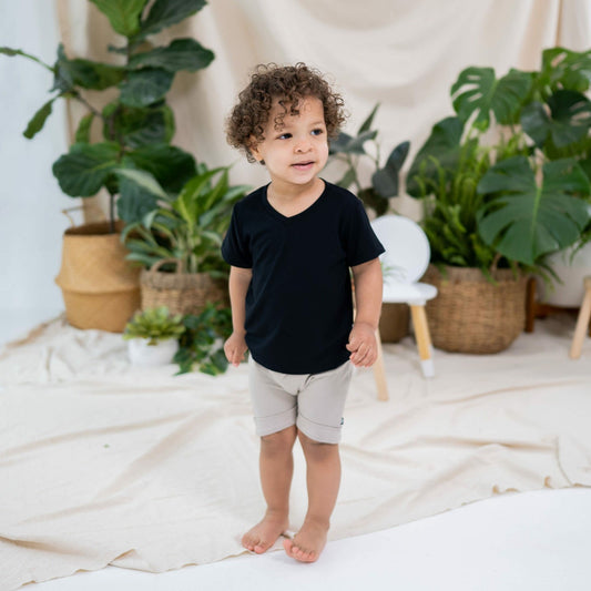 Kyte Baby Toddler V-Neck Tee in Midnight