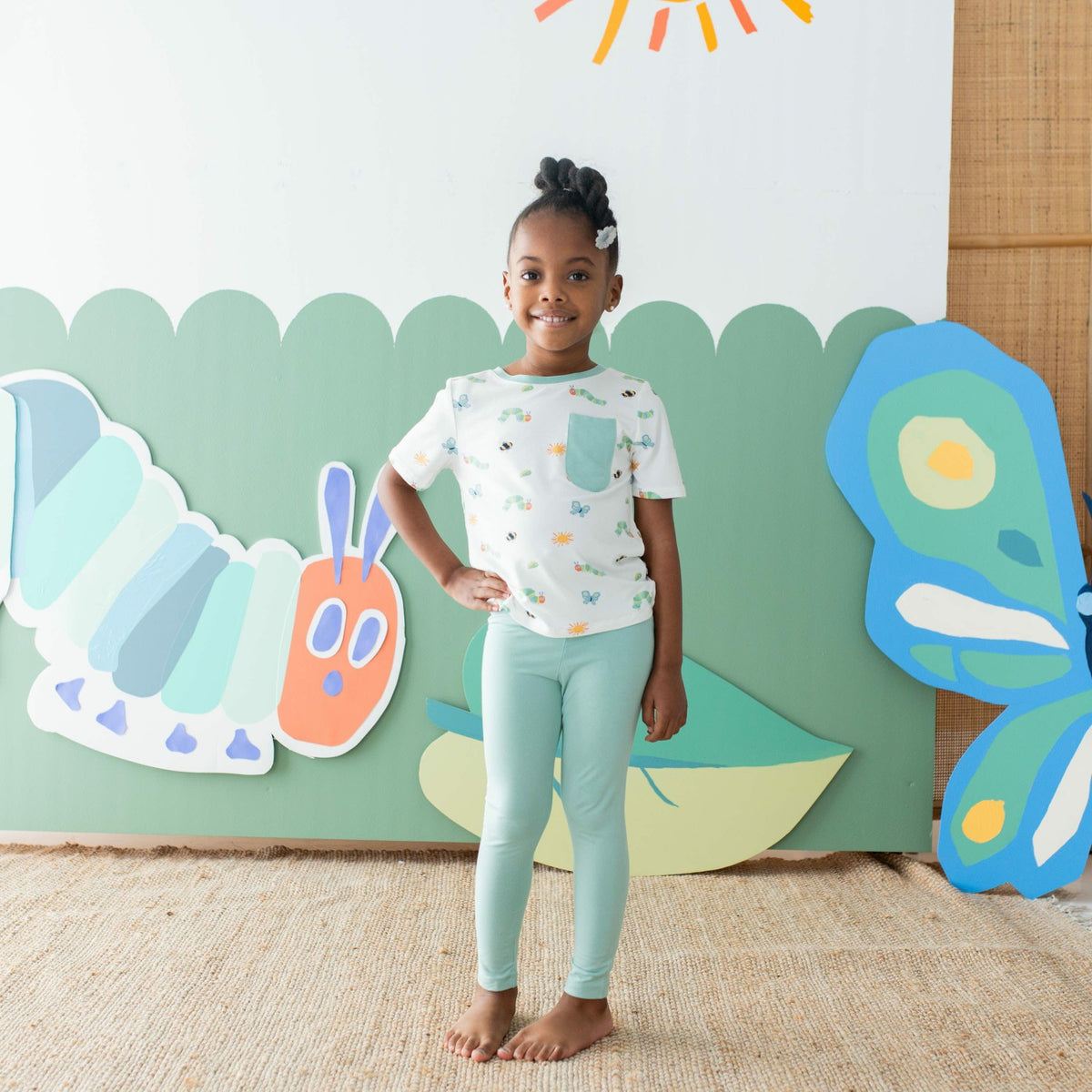 Kyte Baby Toddler Crew Neck Tee in The Very Hungry Caterpillar™ and Friends