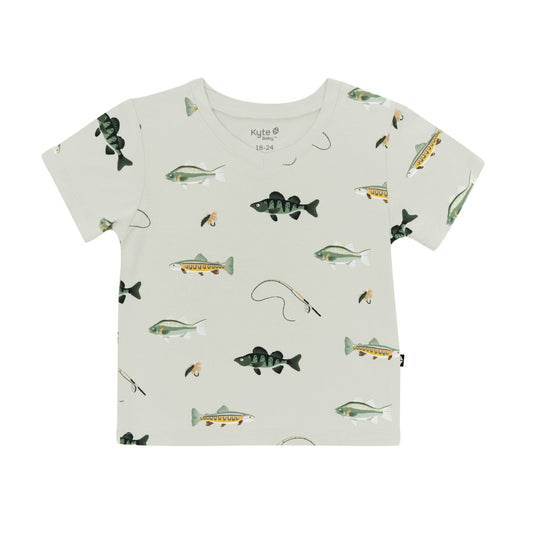 Kyte Baby Toddler V-Neck Tee in Fishing