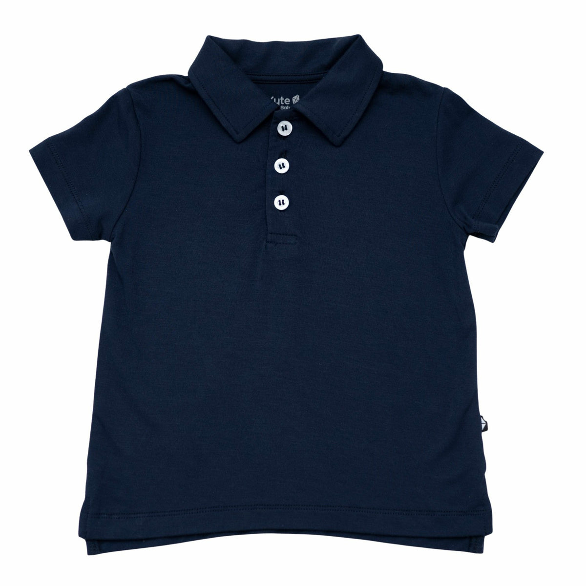 Kyte Baby Toddler Bamboo Short Sleeve Polo in Navy