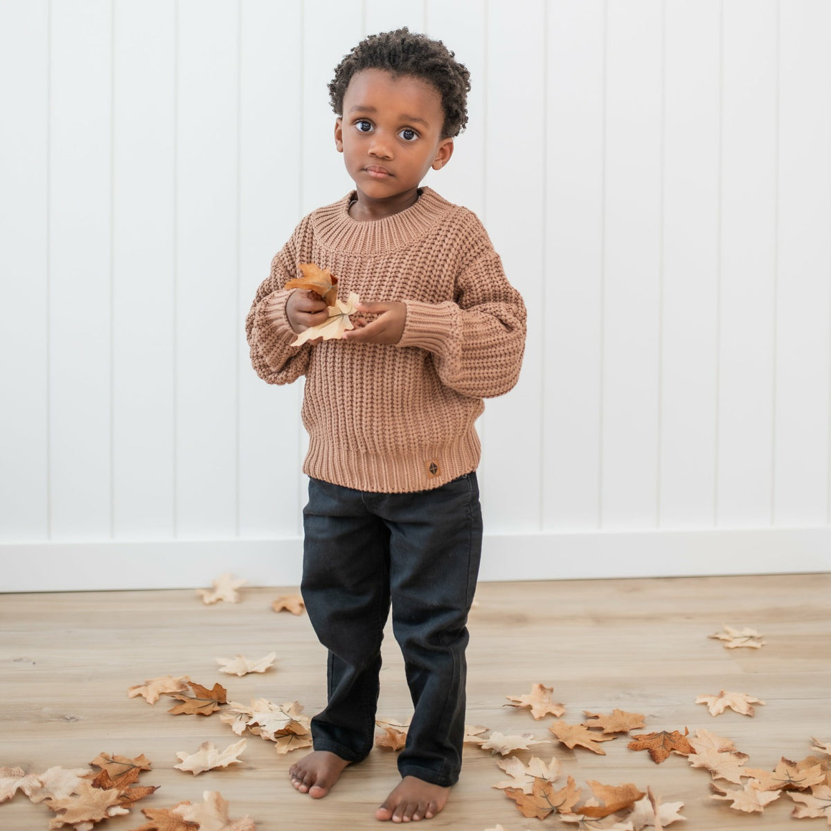 Kyte Baby Chunky Knit Sweater in Latte