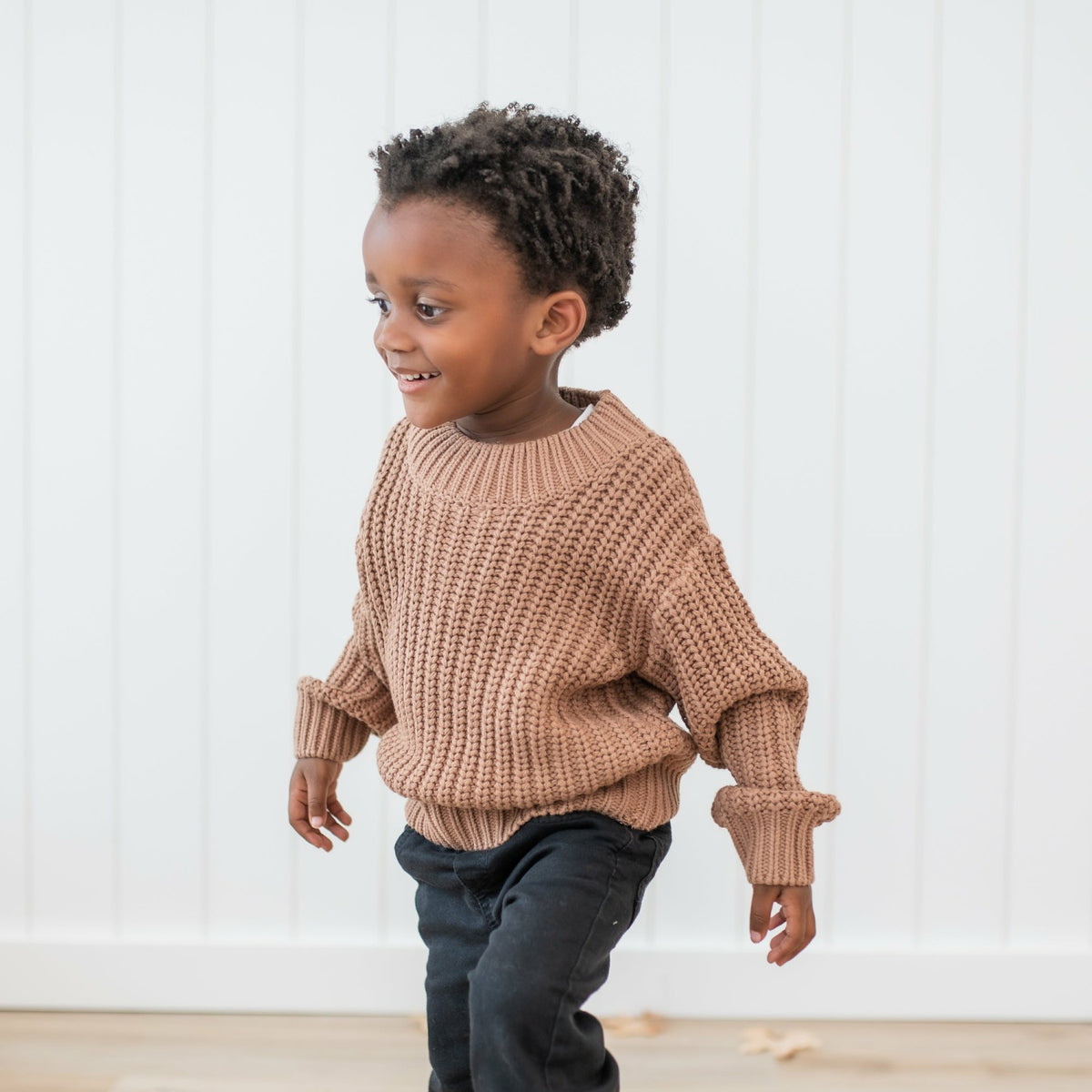 Kyte Baby Chunky Knit Sweater in Latte