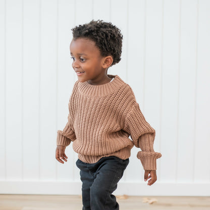 Kyte Baby Chunky Knit Sweater in Latte