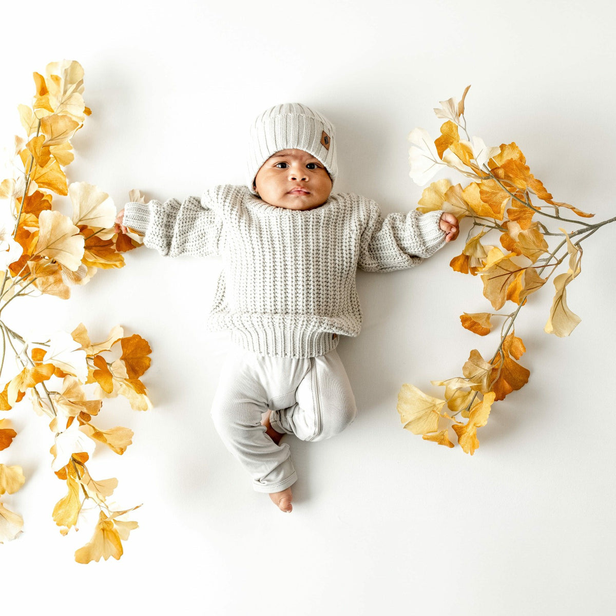 Kyte Baby Chunky Knit Sweater in Oat