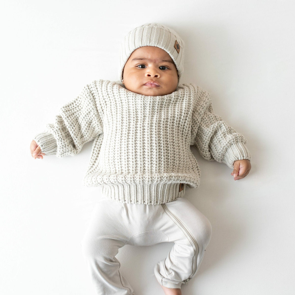 Kyte Baby Chunky Knit Sweater in Oat