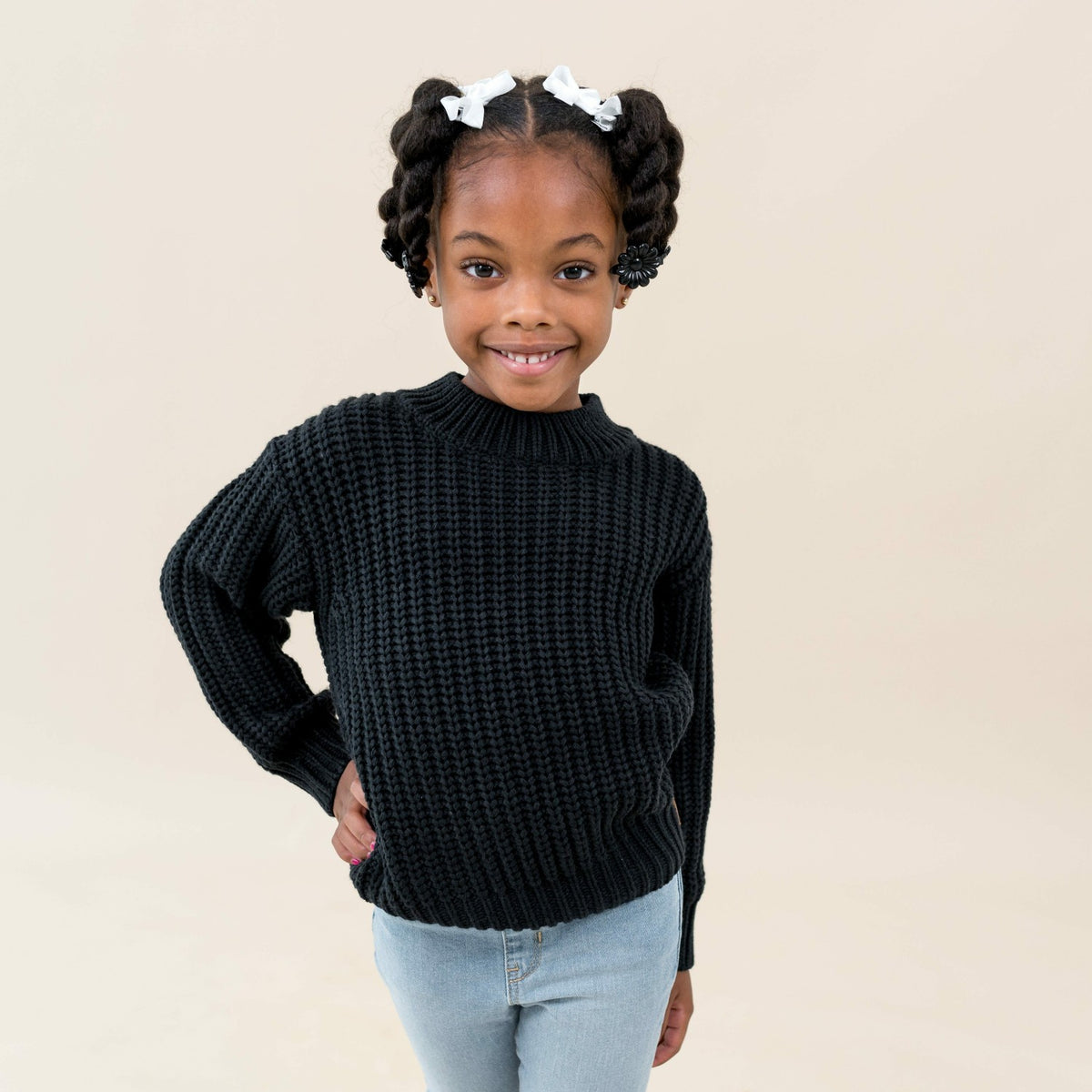 Kyte Baby Chunky Knit Sweater in Midnight