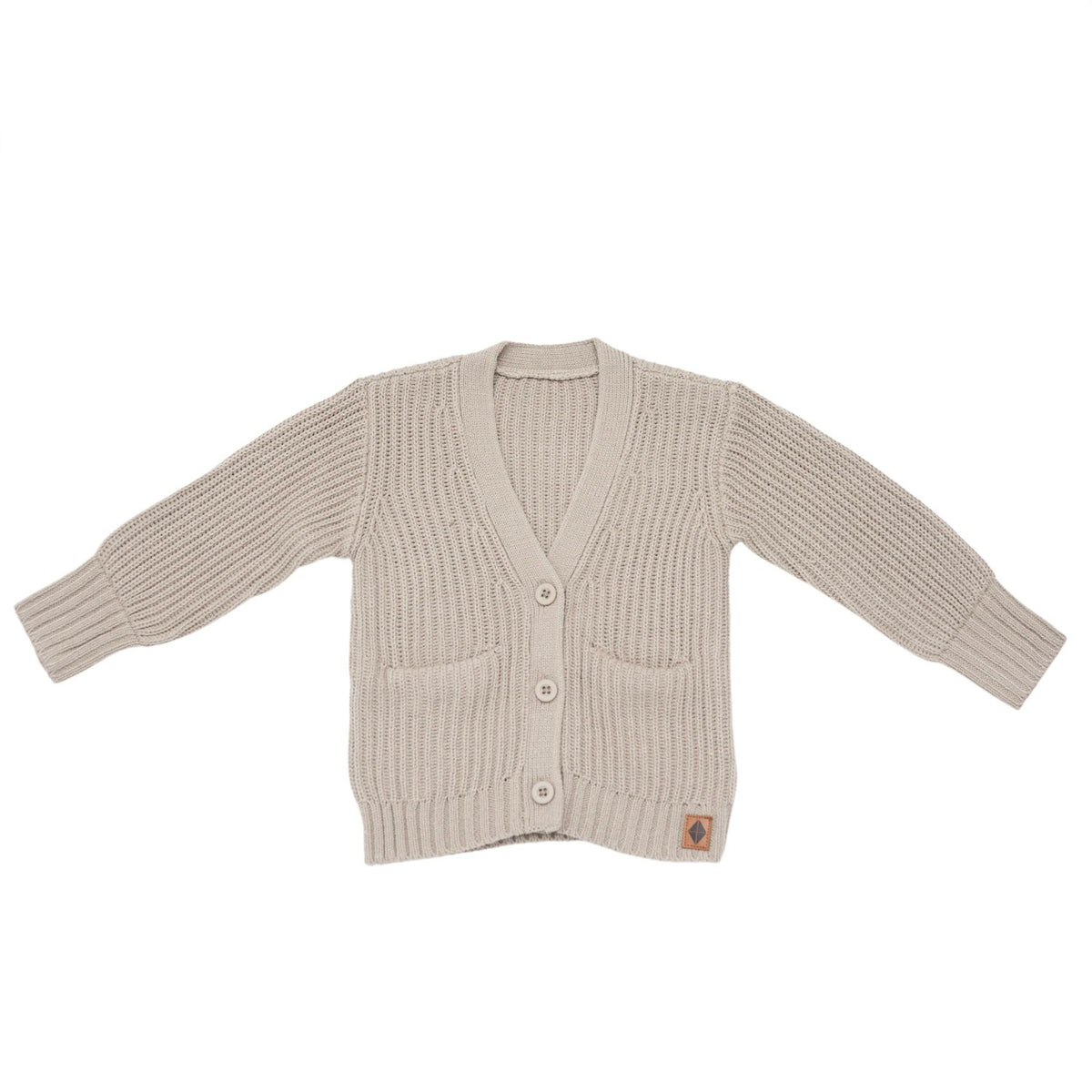 Kyte Baby Chunky Knit Oversized Cardigan in Almond