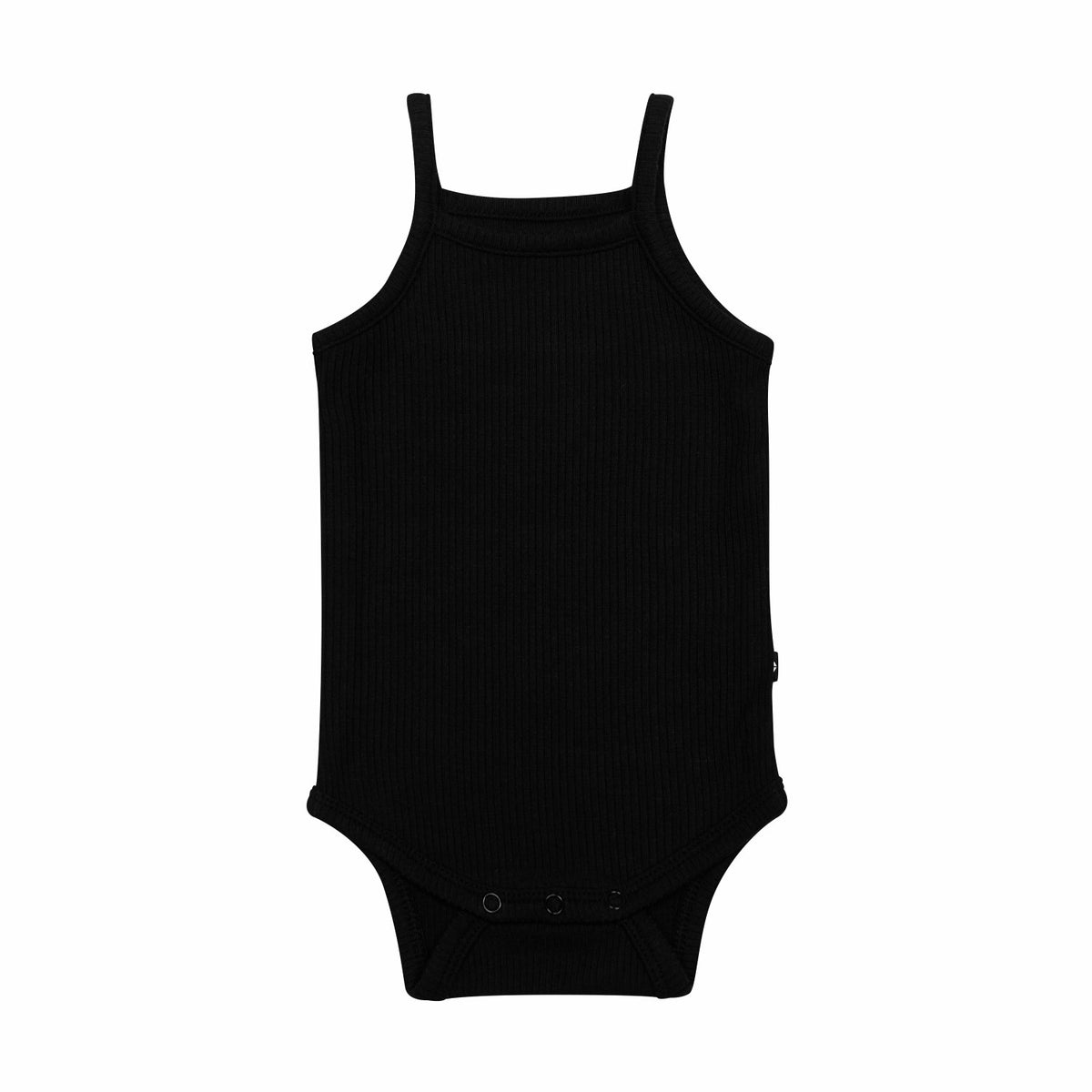 Kyte Baby Ribbed Spaghetti Strap Bodysuit in Midnight