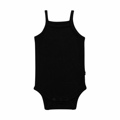 Kyte Baby Ribbed Spaghetti Strap Bodysuit in Midnight