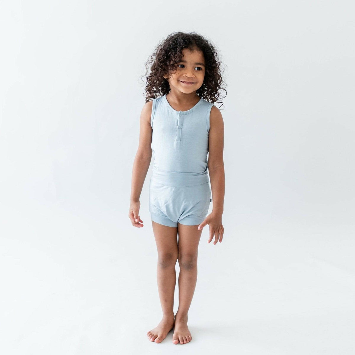 Kyte Baby Sleeveless Bodysuit in Fog