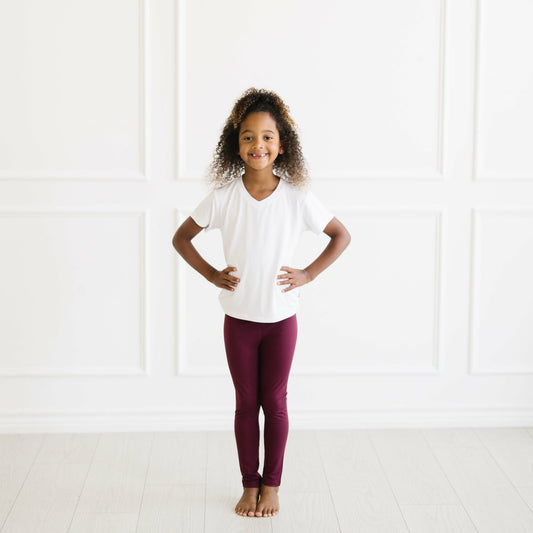 Kyte Baby Toddler Leggings in Burgundy