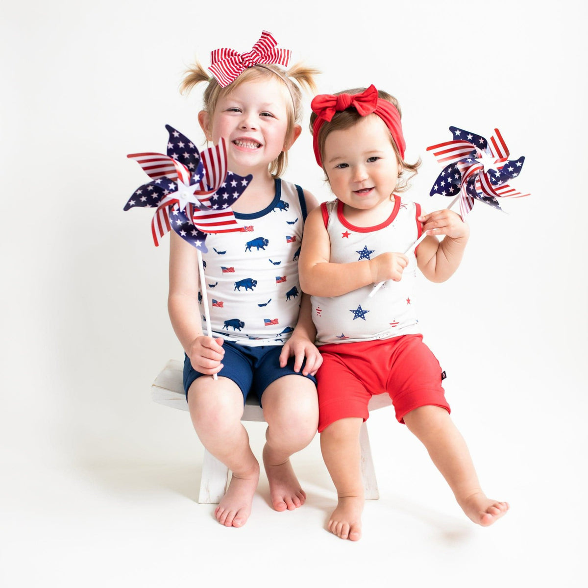 Kyte Baby Harem Shorts in Cardinal