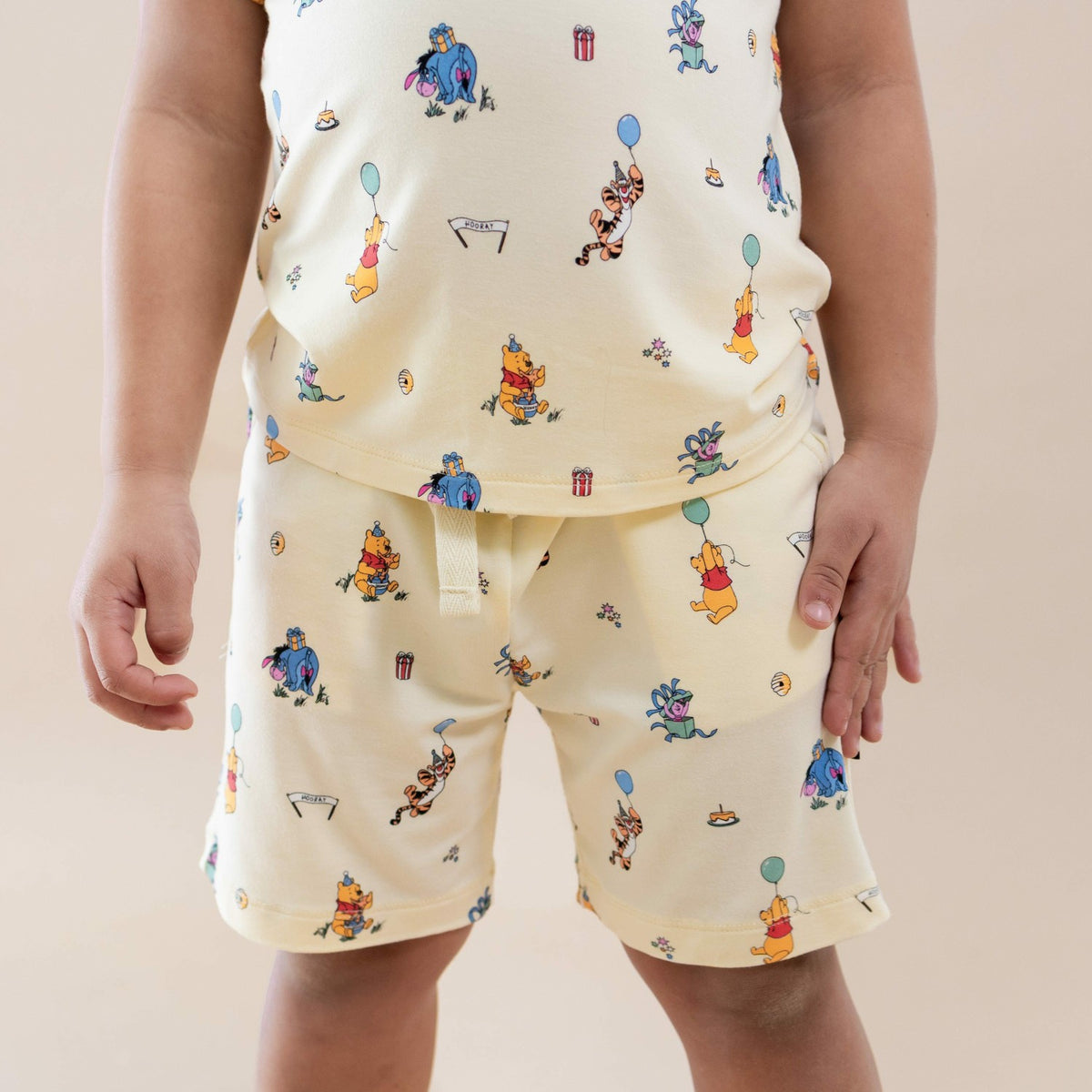 Kyte Baby Drawstring Short in Winnie the Pooh Celebration