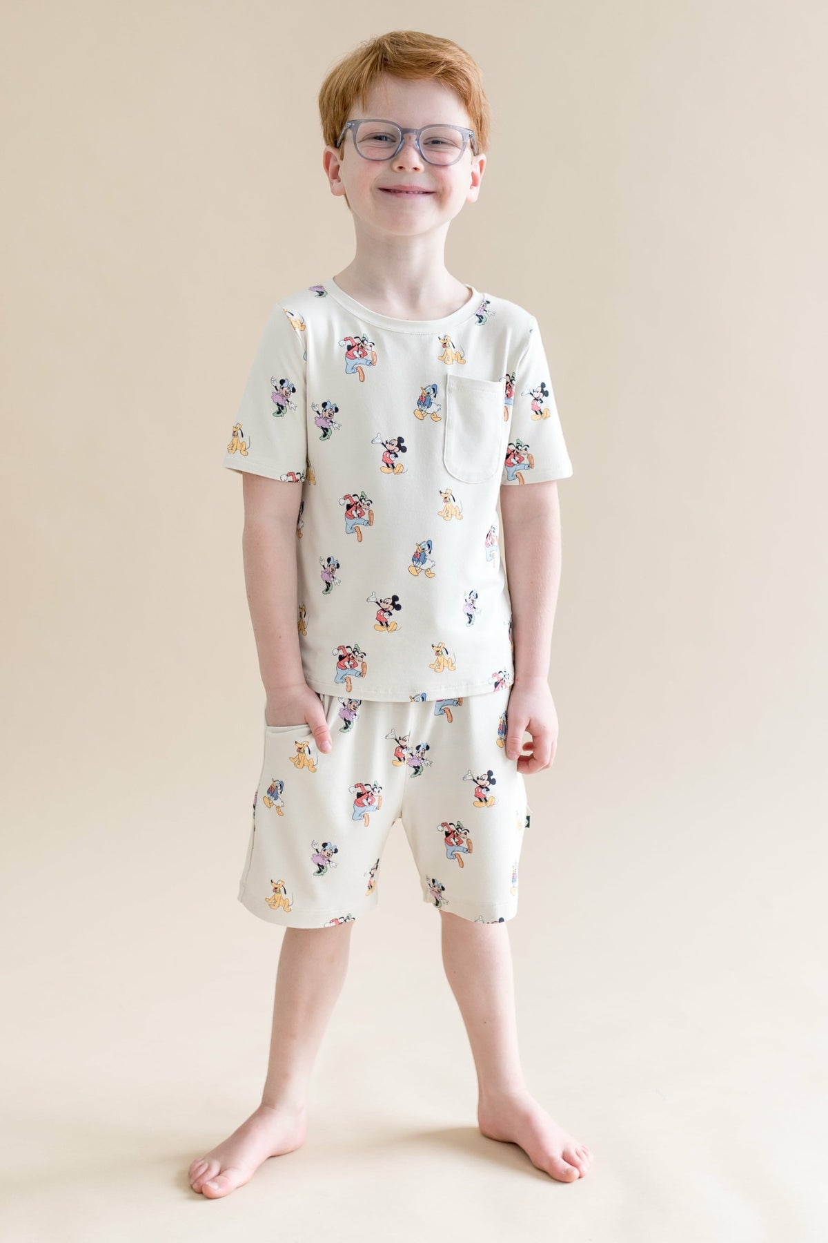 Kyte Baby Drawstring Short in Mickey Mouse and Friends