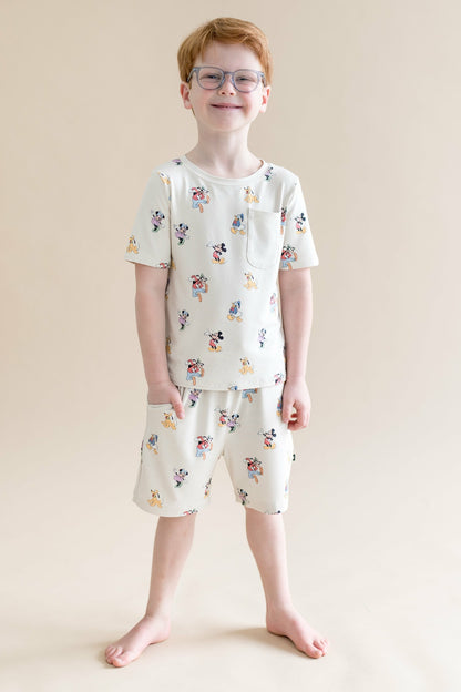Kyte Baby Drawstring Short in Mickey Mouse and Friends