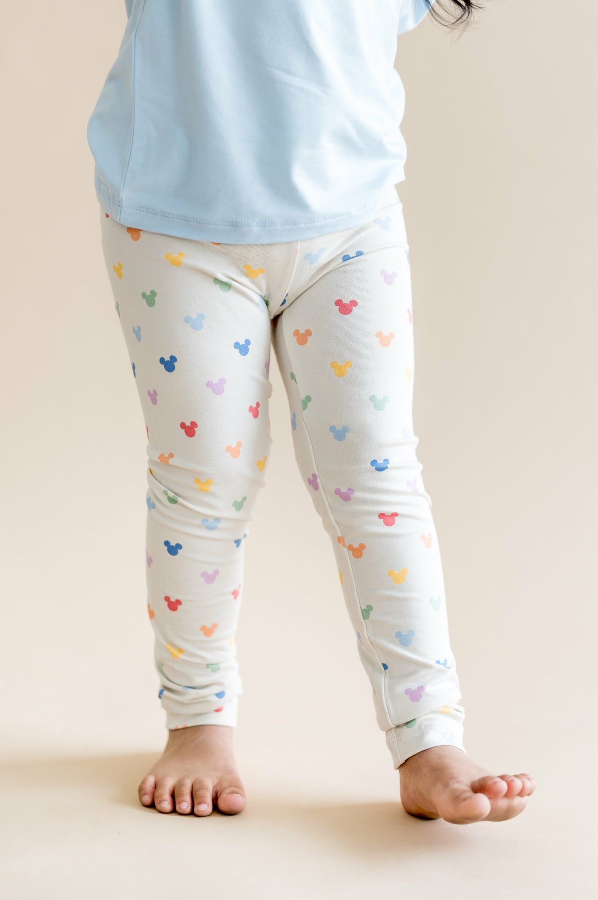 Kyte Baby Toddler Leggings in Pastel Mickey Mouse