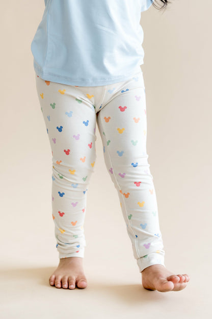 Kyte Baby Toddler Leggings in Pastel Mickey Mouse