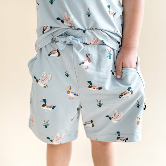 Kyte Baby Drawstring Short in Mallard Duck