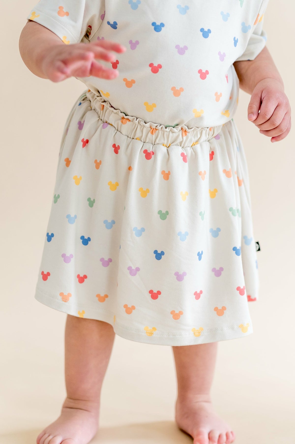 Kyte Baby Toddler Skort in Pastel Mickey Mouse