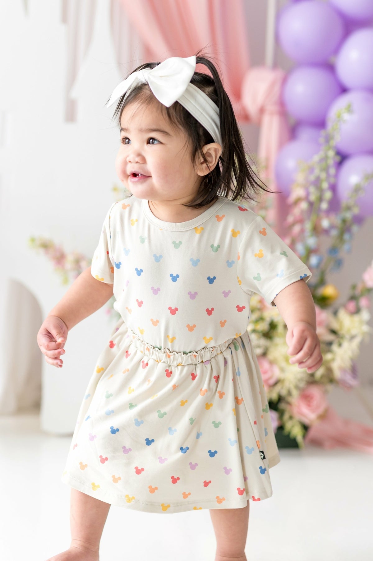 Kyte Baby Toddler Skort in Pastel Mickey Mouse