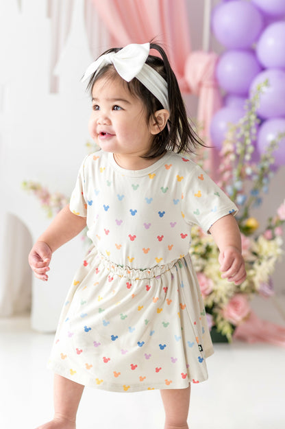 Kyte Baby Toddler Skort in Pastel Mickey Mouse