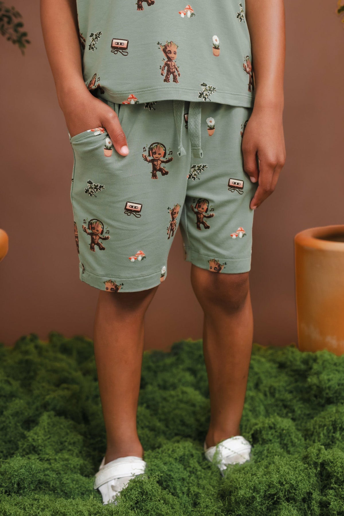 Kyte Baby Drawstring Short in Groot