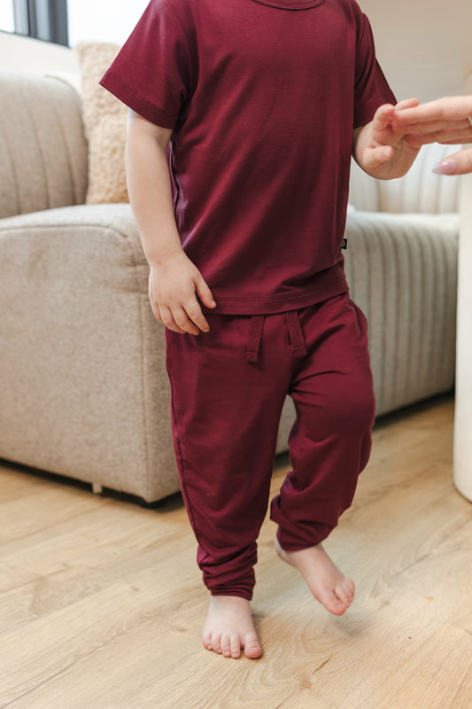 Kyte Baby Toddler Jogger Pant in Burgundy