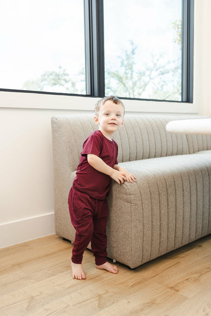 Kyte Baby Toddler Jogger Pant in Burgundy